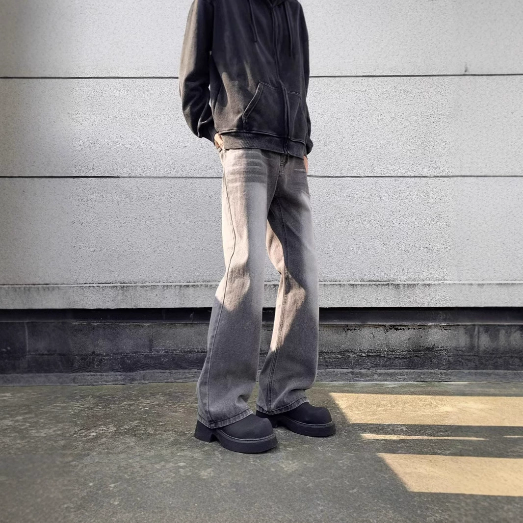 Джинсы, брюки для мужчин и женщин, oversize, свободный прямой крой