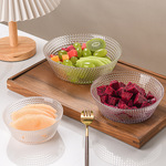 北欧风家用客厅创意零食果盘龙鳞碗现代透明批发