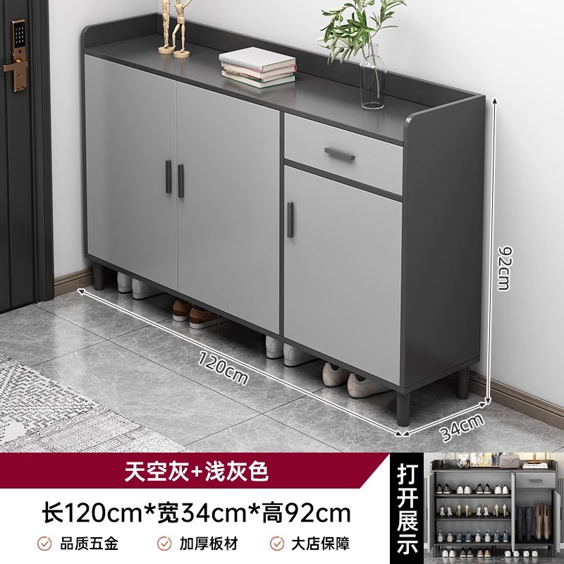 Gabinete de zapatos de puerta doméstica de lujo ligero de gran capacidad gabinete de entrada 2025 nuevo tipo explosivo interior pared rack gabinete de almacenamiento de zapatos