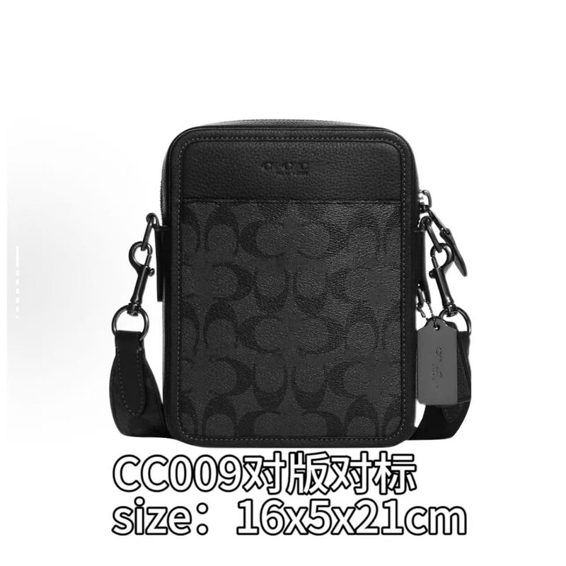 C Men's Crossbody Bag Camera Bag Postman Classic Genuine Leather Square Bag Cross-Border Men's Bag Dropshipping Cc009 Men's Shoulder
