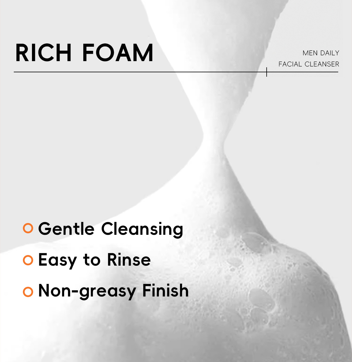 The new cross-border product LAIKOU Men's Facial Cleanser 50g refreshing facial Cleanser is in stock for facial cleansing, hydrating and moisturizing undefined