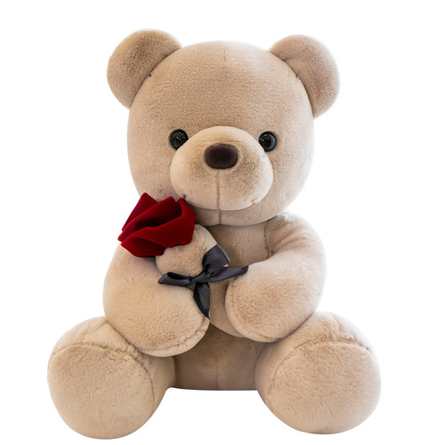 Creative Couple Teddy Bear Doll Valentine's Day Rose Bear Little Bear Plush Toy Cross-border Rag Doll Girl Gift
