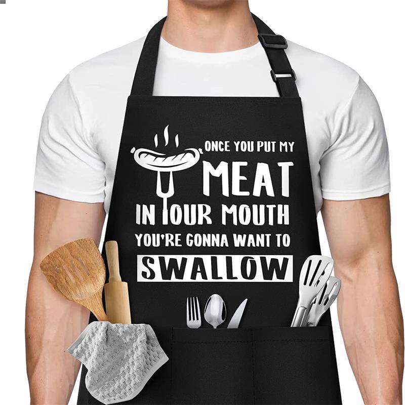 Fábrica al por mayor Amazon transfronterizo carta Halter delantal restaurante barbacoa publicidad al aire libre delantal verano logotipo impreso