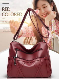 (Cross-border trading), fashionable handheld one-shoulder bag for mother and baby, for middle age, genuine leather