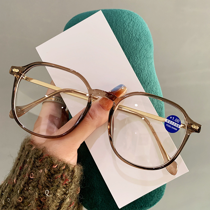 2025 nueva moda caliente anti-luz azul gafas de alta definición para ancianos de mediana edad muestran gafas de lectura de periódicos jóvenes