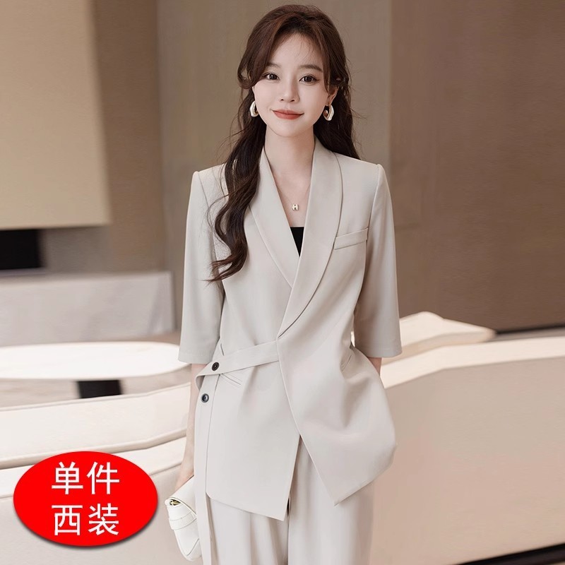 黑色西装套装女高级感2025新款气质女士职场西服职业面试正装外套|undefined