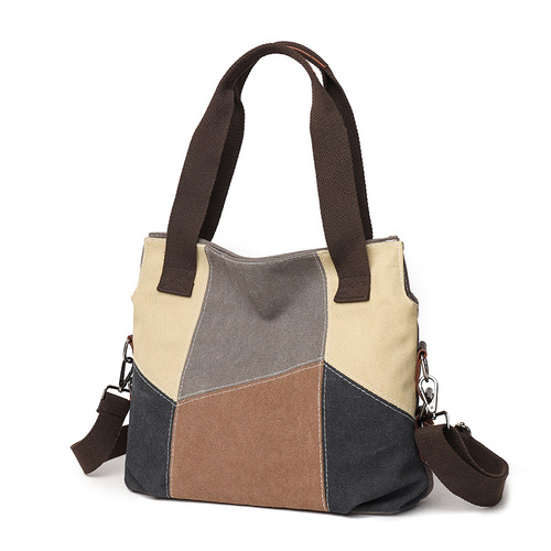 Canvas women's bag new fashion simple retro ladies shoulder bag casual large capacity travel crossbody bag handbag