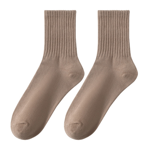 Spring and summer pure cotton socks for women, boneless socks, anti-odor and sweat-absorbent mid-calf socks, anti-pilling socks, Zhuji socks wholesale