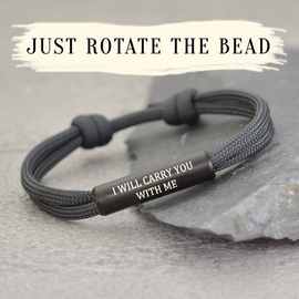 不锈钢定制伞绳编织手链父亲节 男朋友生日帆绳手绳礼物