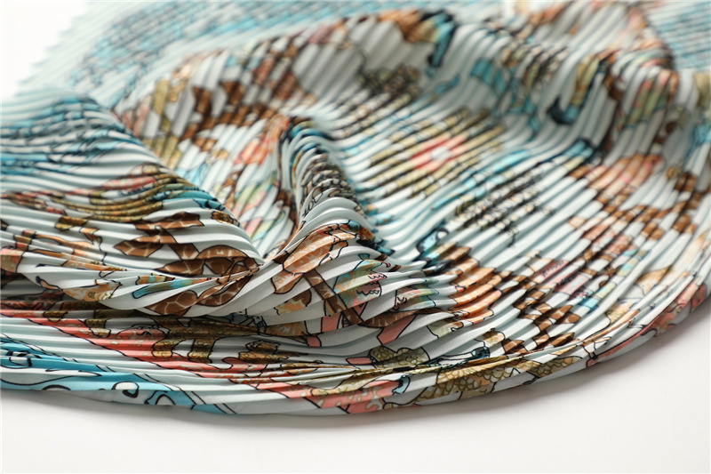 Square Pleated Diamond Simulation Silk Scarf For Women_voghion.com