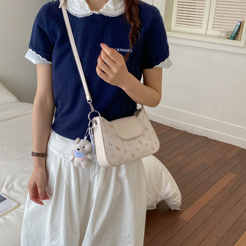 Hanfeng impresión de dibujos animados nicho pequeño bolso cuadrado para mujeres 2026 nueva moda portátil mochila diaria simple viaje ocio image 5