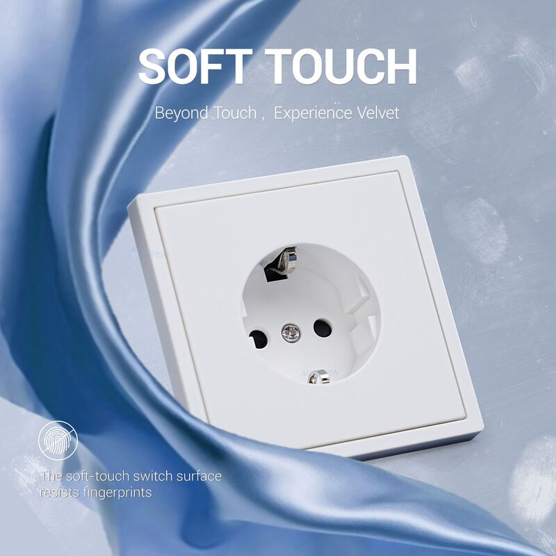 Skin-Feel European Standard Switch European Standard Socket Z Series German Plug Wall Socket Russian Розетка