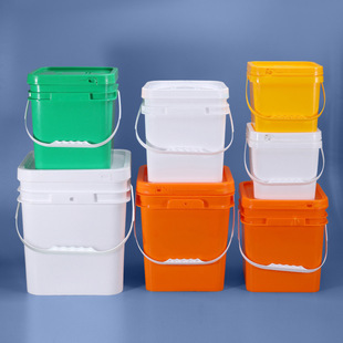 Rectangular Plastic Bucket Square Bucket with Lid Bucket Stool Plastic Thickeneded Sitable Fishing Bucket with Lid 4/20L Liter