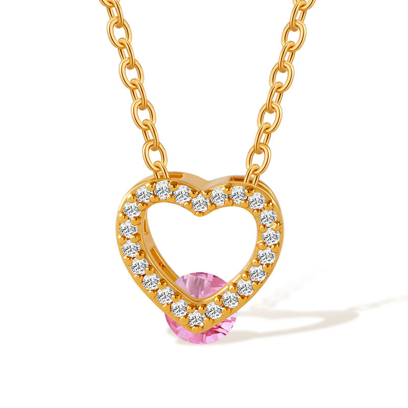 8g Weight 18K Gold Plated Plating Material Copper Pendant Material Zircon Inlay Material Pendant Necklace Classification Copper Chain Material cable chain Chain Type 1 Piece Quantity Daily Occasion Copper Material Heart Shape, Flower, Bow Knot Pattern Women's Gender Inlay Design Sweet Style Copper 18K Gold Plated Inlay Heart Shape Flower Bow Knot Zircon Pendant Necklace 3