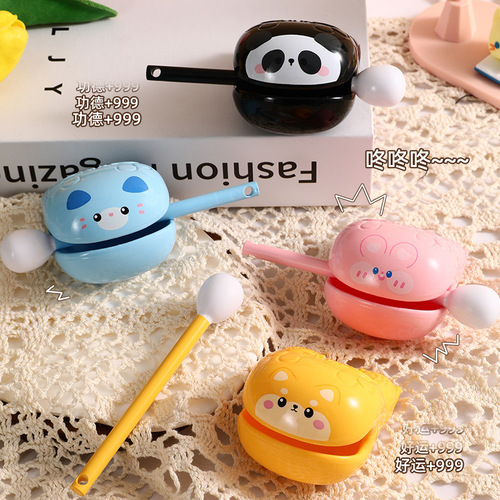 Internet celebrity creative merit small wooden fish meditation ornaments decompression toy keychain healing Buddhist small gifts wholesale