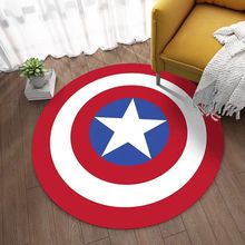 跨境批发个性创意美式圆形地毯男生家用卧室装饰地垫电脑转椅篮球