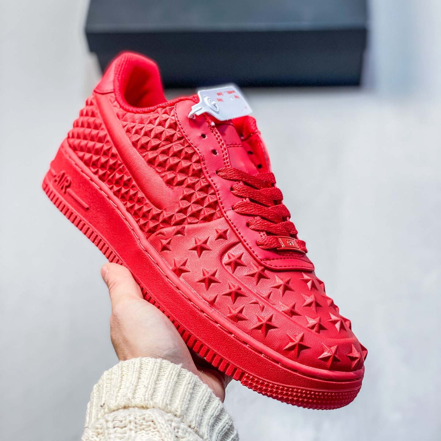 Cross-border AF1 año del caballo de la fuerza aérea zapatos de skate TS muzzle velcro moda zapatos casuales de altura de suela gruesa zapatos de pareja de moda