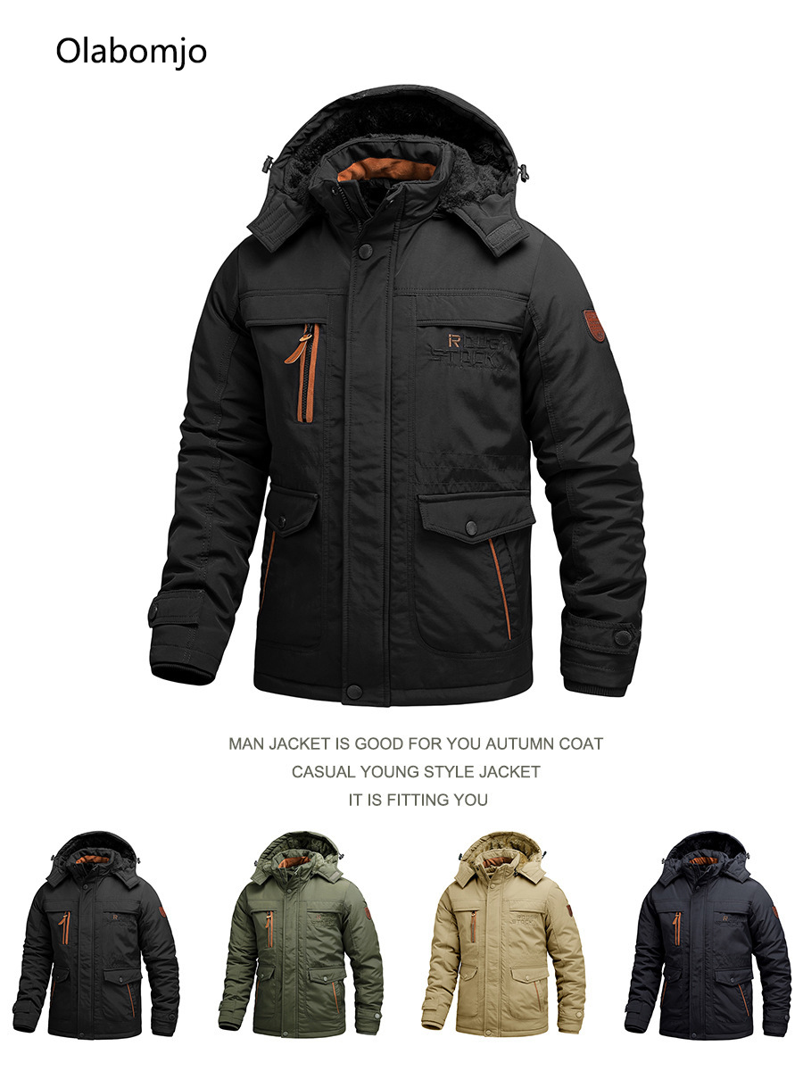 Long solid color demi-season warm casual universal down jacket