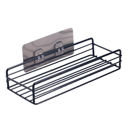 Bathroom rack without punching wholesale metal iron art black corner shower bathroom bathroom wall hanging rack