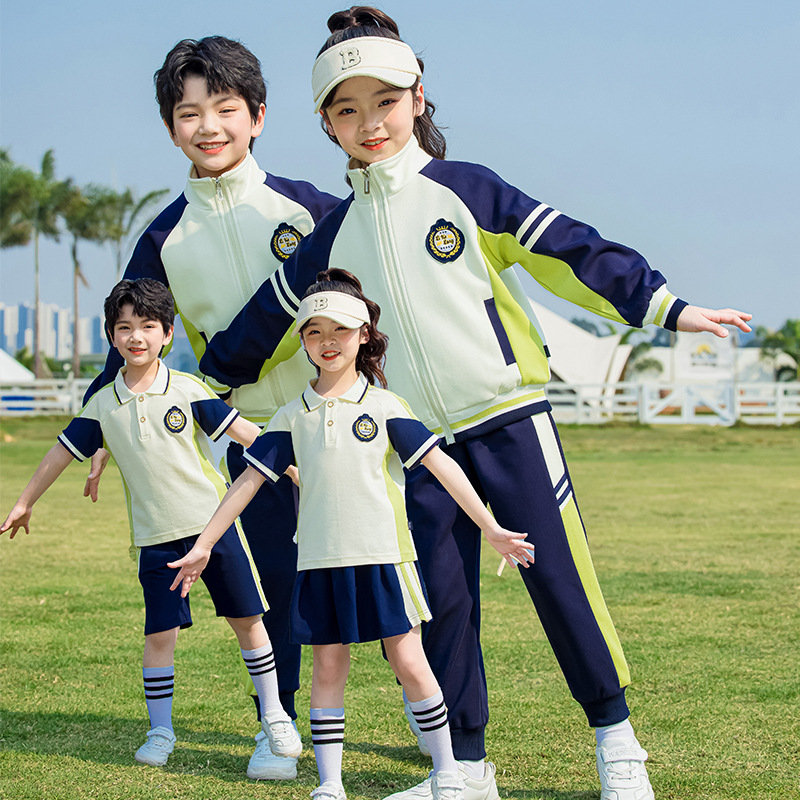 小学生校服套装夏季一年级运动会儿童班服三件套幼儿园园服春秋装