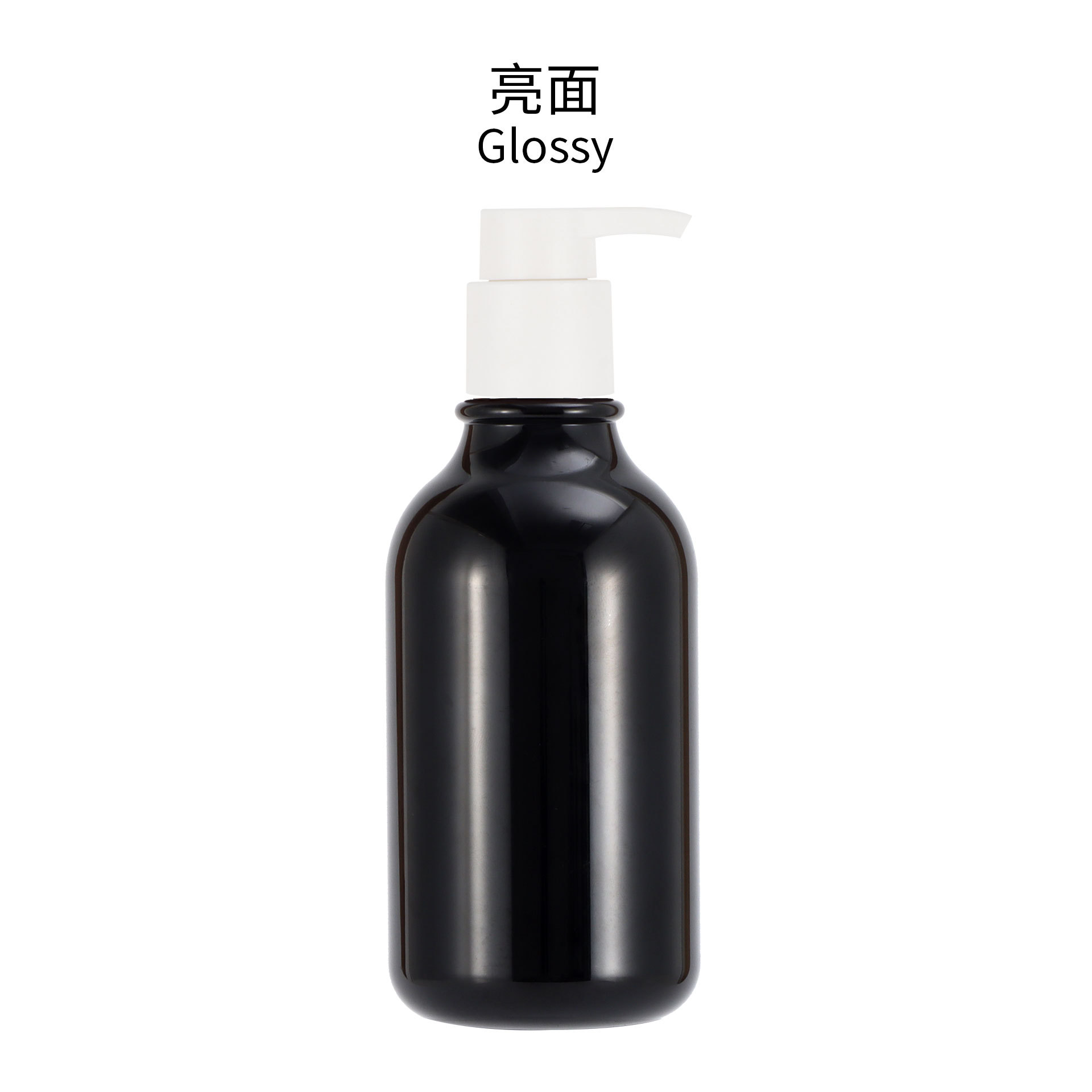 En stock Botella de champú PET de plástico esmerilado negro de 500ML Botella de loción Botella de gel de ducha cosmética Botella secundaria