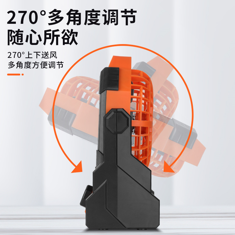 Luz de ventilador de camping al aire libre transfronterizo batería de larga duración con luz ventilador de camping escritorio de dormitorio ventilador de carga USB