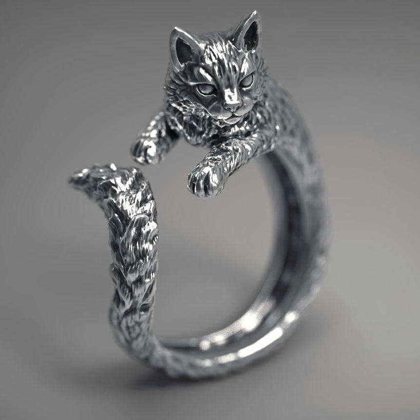艺尚 Retro cute ring for men and women, European style, Birthday gift