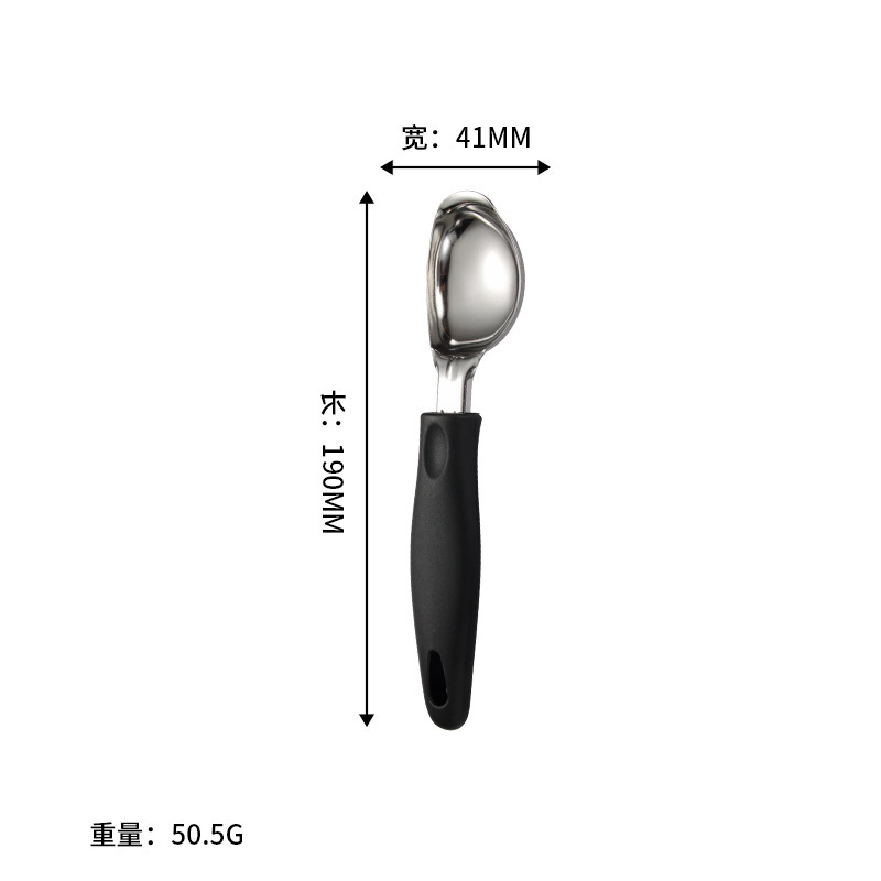 ステンレスアイスクリームスプーンボール掘り器アイスクリームスプーン芋泥スプーンプラスチックハンドルアイスクリームスプーンロゴ工場卸売り|undefined