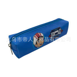 工厂定制皮革笔袋方形文具袋pvc铅笔包八角包化妆包学生笔袋