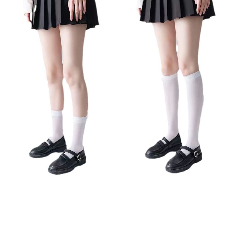 JK calf socks pressure leg socks Lolita black over-the-knee stockings Japanese cute stockings half socks