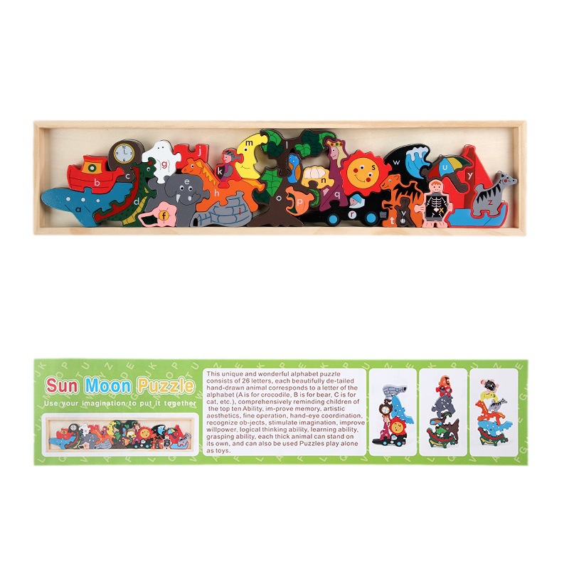 Rompecabezas tridimensional de madera para niños bloques de construcción de pensamiento de desarrollo satisfacer la curiosidad del bebé apilamiento de alta educación temprana juguetes educativos