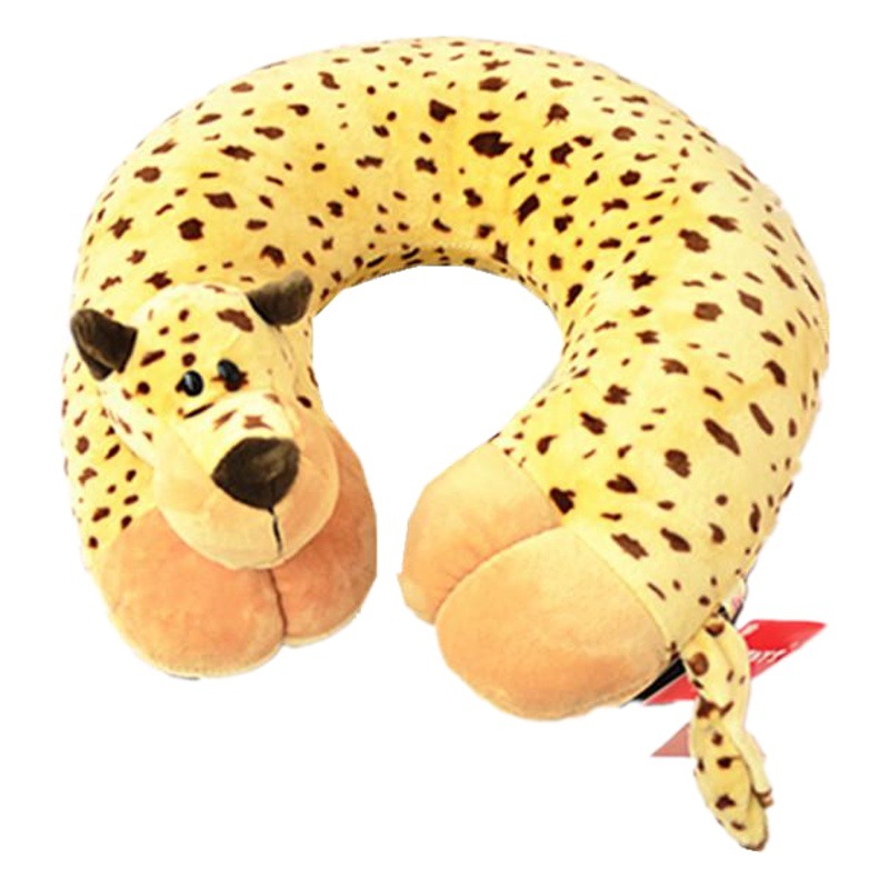 Cabeza de animal de dibujos animados almohada en forma de U almohada para el cuello almohada de viaje almohada cónica para el cuello almohada para la siesta de oficina avión coche almohada en línea en U transfronterizo