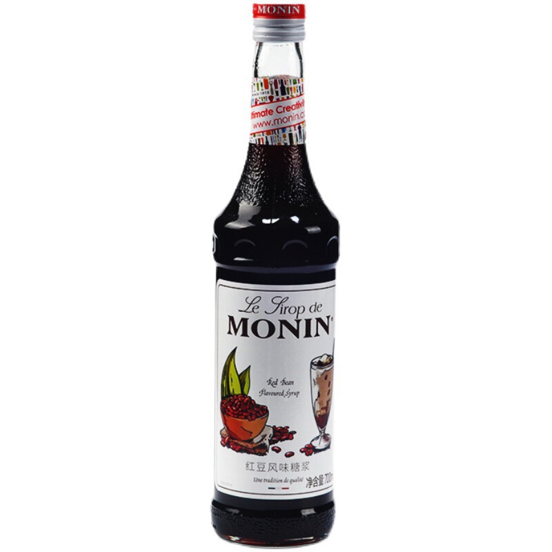 MONIN Bean Flavored Syrup/red Bean Fruit Lotion 700ml Coffee Cocktail Drink Milk Tea