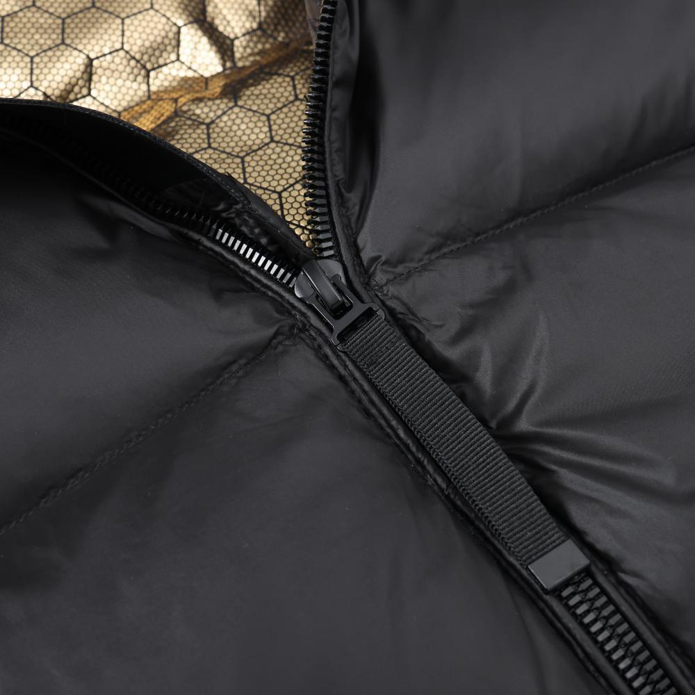 Men's Down Jacket Winter Hooded Gold Black Warm Duck Down Coat_voghion.com