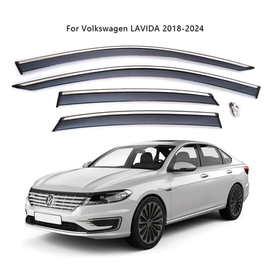 Dedicated to 2018-2024 Volkswagen Lavida Sunny and Rain Bideg Window Rainproof Eyebrow LAVIDA Rainproof Board Thickened Injection Molding (Rain shield)