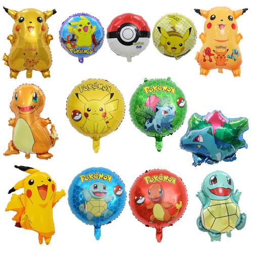 Cross-border Pikachu theme party Pokémon Digimon elf balloons Birthday party decoration cartoon balloons