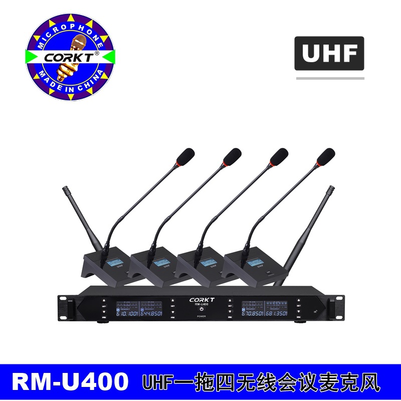 1 대 4 무선 UHF 마이크 200 주파수 홈 가라오케 야외 성능 휴대용 연인 클립 컨퍼런스 마이크