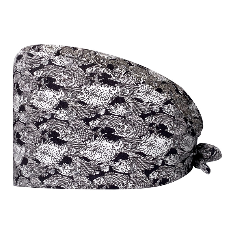 Sombrero de flores de algodón con estampado de dibujos animados, toalla absorbente para el sudor, sombrero de estudio médico, sombrero de enfermera UCI, envío directo de AliExpress