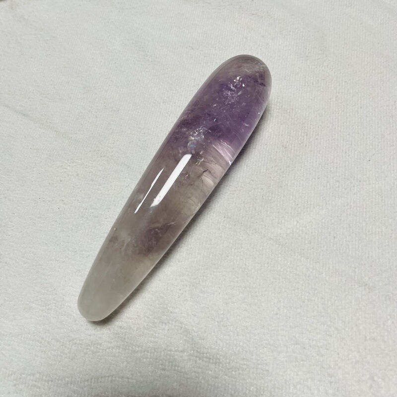 天然水晶紫晶 原石雕刻打磨水晶按摩棒 图 17