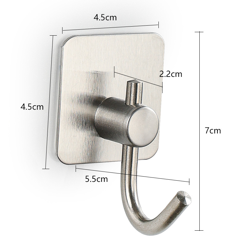 Gancho J de acero inoxidable (cepillado)