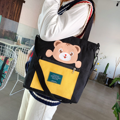 new pattern Winnie the Pooh bag Korean Edition fashion Trend The single shoulder bag originality High-capacity printing lady Inclined shoulder bag