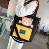 new pattern Winnie the Pooh bag Korean Edition fashion Trend The single shoulder bag originality High-capacity printing lady Inclined shoulder bag