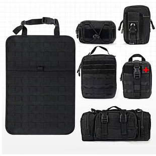 Cross-Border Car Back Set Tactical Car Seat Six-Piece Set Rear Storage Bag Backrest Storage Bag
