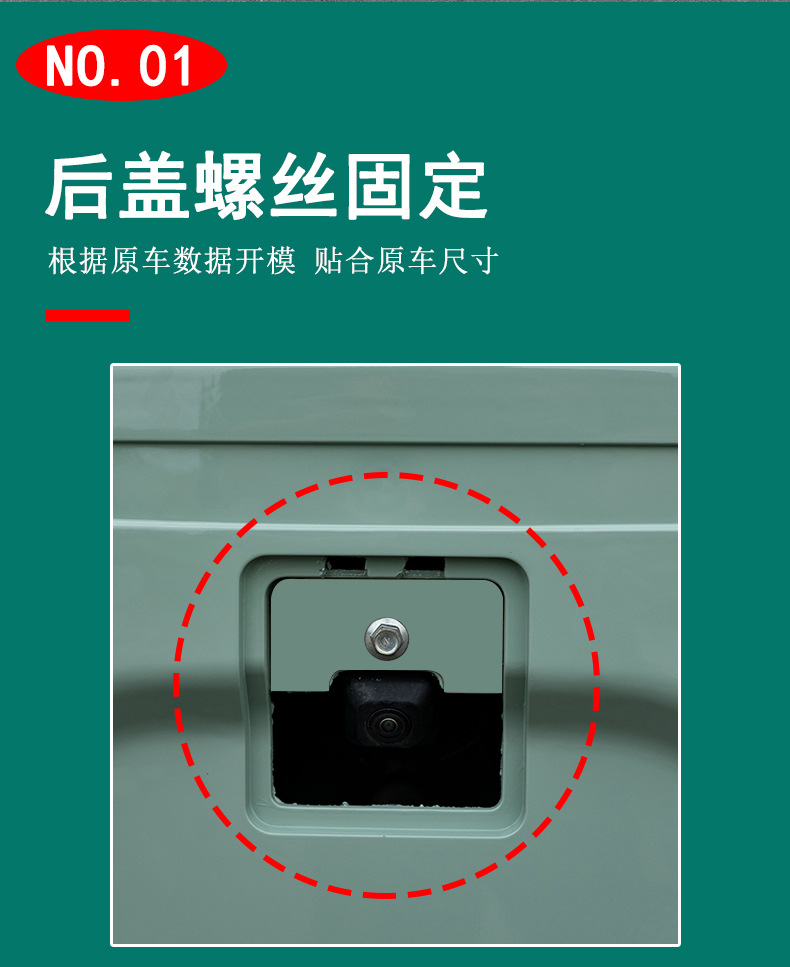Suitable for 13-24 Models of Tank 300 Spare Tire Cover, Large g Model Tank 300 Spare Tire Cover with Camera Hole