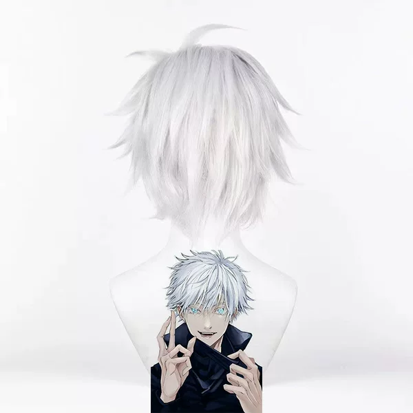 Spell Back to War Five Enlightenment COS Wig White Short Hair Fluffy Natural Easy Style Wig cosplay