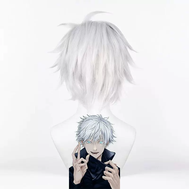 咒术回战五条悟COS假发白色短发蓬松自然易造型假发cosplay