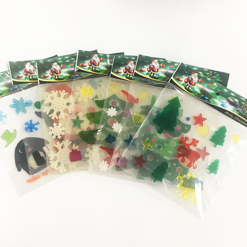 可定制可爱冰箱贴软胶塑料贴 节日装饰窗贴玻璃贴圣诞果冻贴