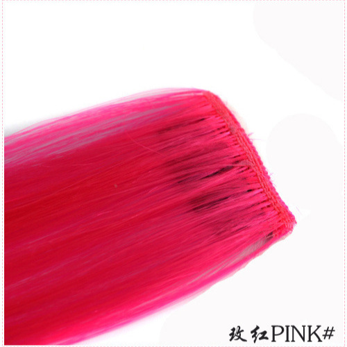 彩色BB卡假发片长直发单卡一片式彩色接发片渐变挂耳漂染假发