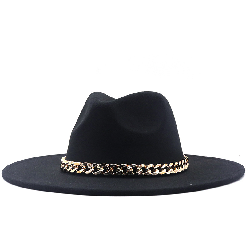 Fashion Woolen Chain Jazz Hat display picture 9