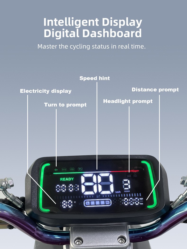 Cross-border export of U2 electric motorcycle 48V adult electric scooter with double seat and long range electric bicycle